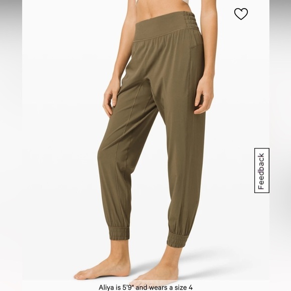 Lululemon Sun Setter Green Joggers Size 6 - Picture 1 of 10